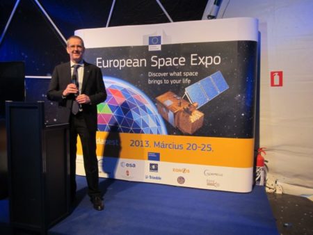 CLGE President Jean-Yves Pirlot opens the European Space Expo in Budapest
